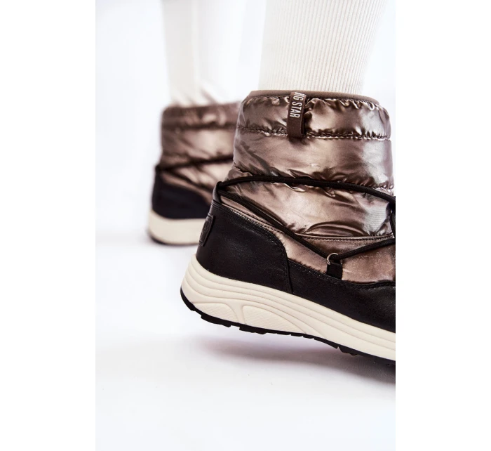 Dámské sněhule Memory Foam Big Star model 21600905 Stříbrná a černá - Big Star Shoes
