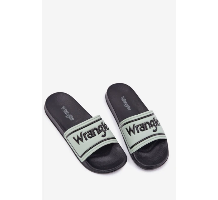 Pánské Pantofle WRANGLER AVERELL SLIDER MEN LOW 20251042.52D Světle Zelené