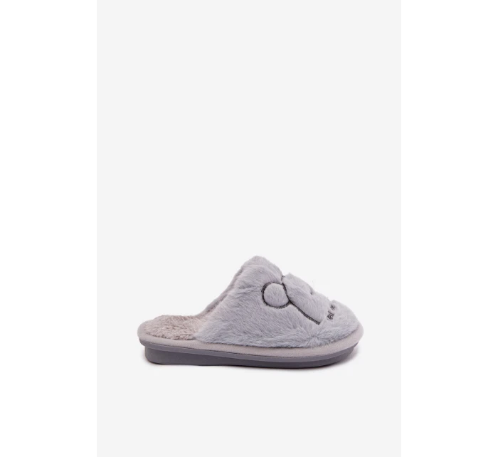 Dětské pantofle s kožešinou modré model 21793912 - Befado