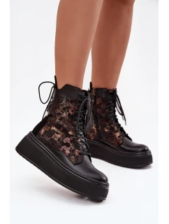 Boty na široké podrážce model 219393 Step in style