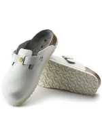Birkenstock dámské žabky Boston ESD white natural leather medical narrow (0061378) dámské
