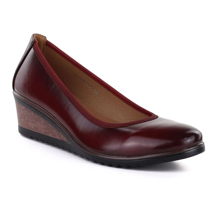 Červené polobotky Vinceza 58628 dámské s podpatkem Červené polobotky Vinceza 58628 dámské s podpatkem