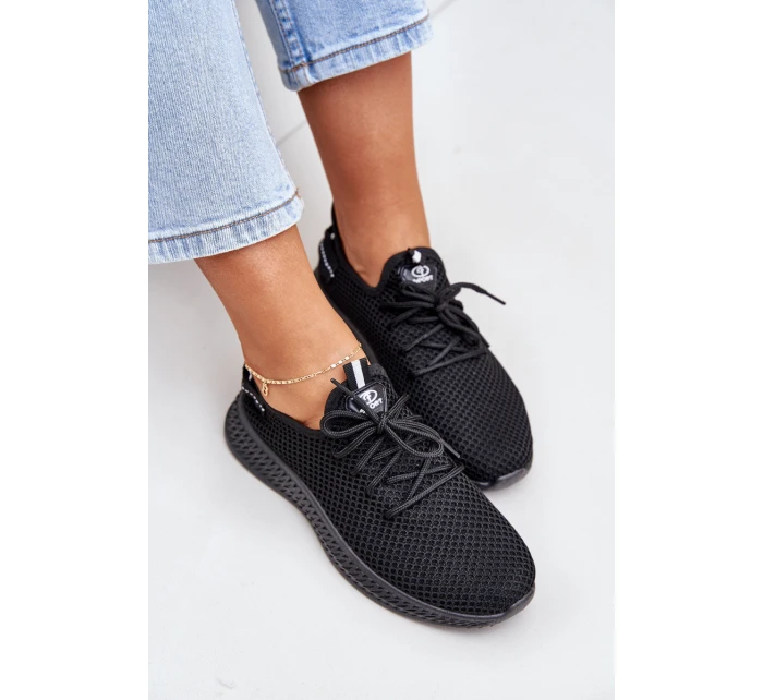 Síťované Nazouvací Sportovní Boty Dámské Černé model 21683372 - Boto Síťované Nazouvací Sportovní Boty Dámské Černé model 21683372 - Boto