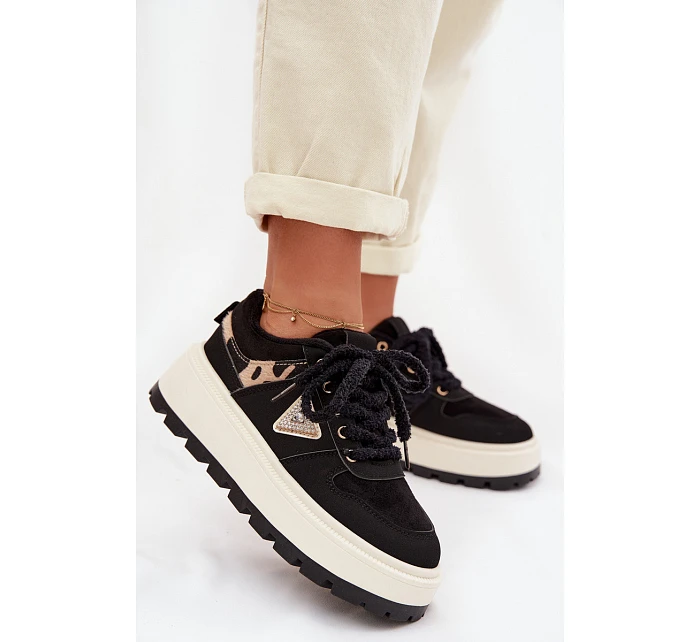 Dámské tenisky na platformě černé model 22039766 - Boto Dámské tenisky na platformě černé model 22039766 - Boto