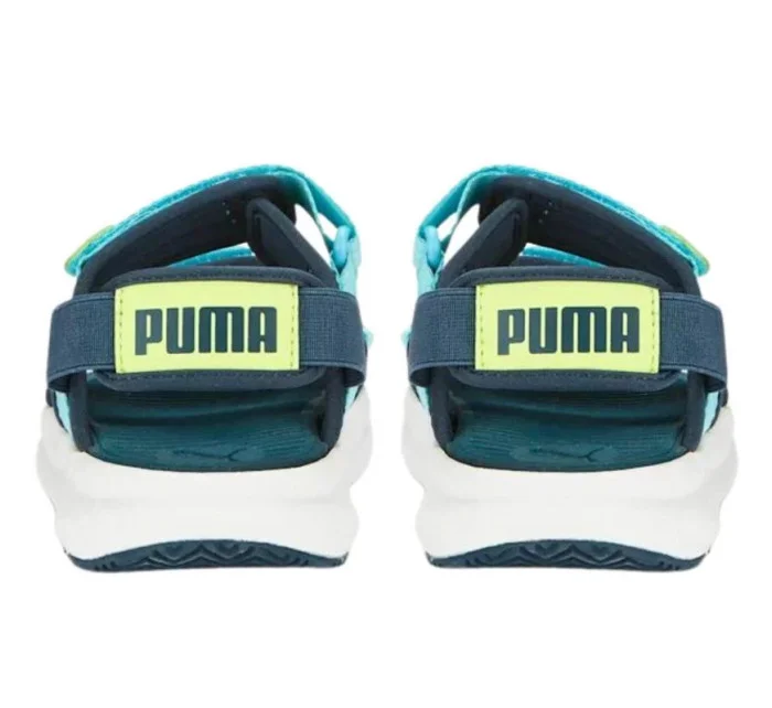 Dětské sportovní sandály Evolve Jr 390449 02 Tmavě modrá se sv.modrou a žlutou - Puma