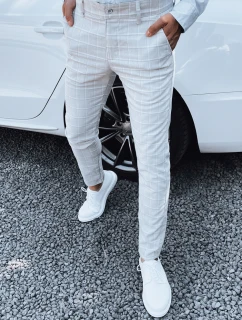 Pánské kalhoty světle šedé model 21977233 - Dstreet