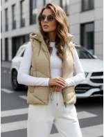 Dámská prošívaná vesta LIKEHUGS béžová FashionStreet TY4979