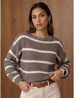 Sweter damski oversize w fango model 22404925 - FashionStreet Sweter damski oversize w fango model 22404925 - FashionStreet