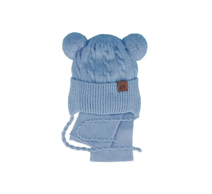 Chlapecký komplet model 20491523 Čepice a šála - AJS Chlapecký komplet model 20491523 Čepice a šála - AJS