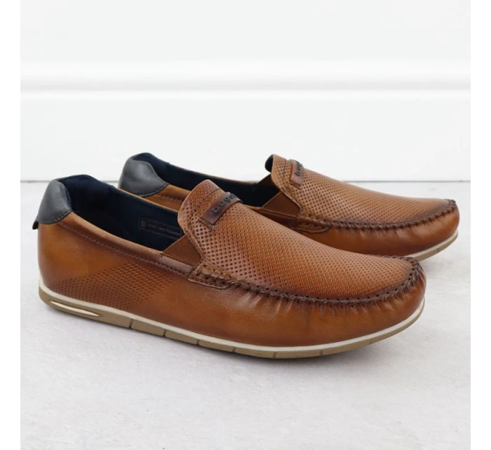 Skórzane męskie brązowe model 22035541 - Bugatti Skórzane męskie brązowe model 22035541 - Bugatti