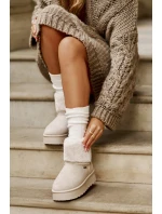 Sněhule na platformě s kožíškem Big Star model 21676120 Světle béžové - Big Star Shoes Sněhule na platformě s kožíškem Big Star model 21676120 Světle béžové - Big Star Shoes