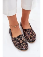Kožené Vzorované Baletky model 21693638 Černé - Maciejka
