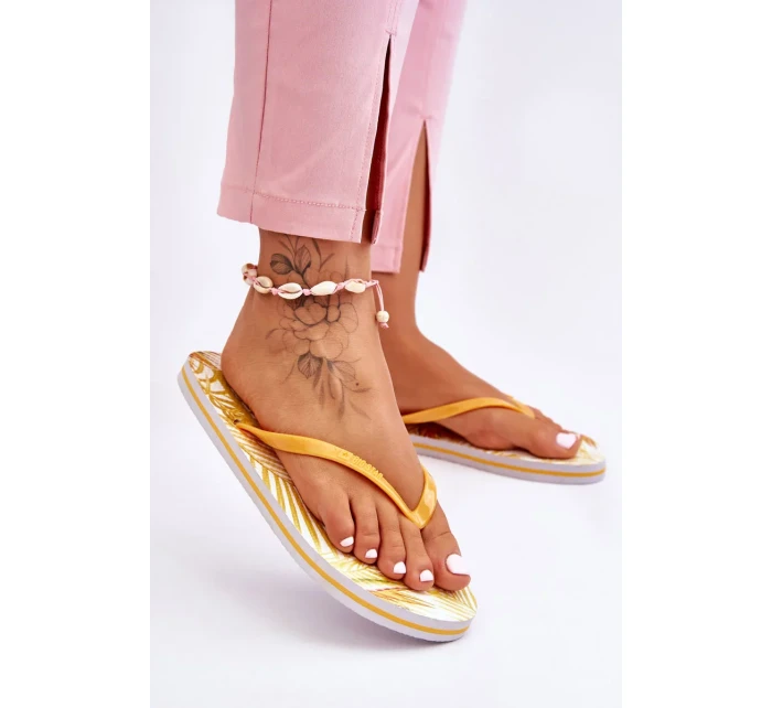 Dámské módní žabky Big Star LL274819 žluté