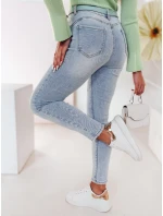 Dámské džínové úzké kalhoty se srdíčky JENIVIA blue FashionStreet UY2482