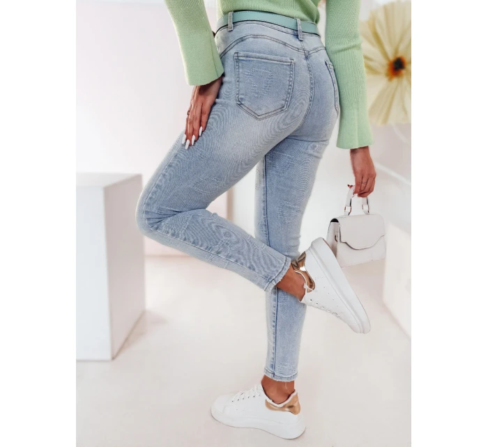 Dámské džínové úzké kalhoty se srdíčky JENIVIA blue FashionStreet UY2482