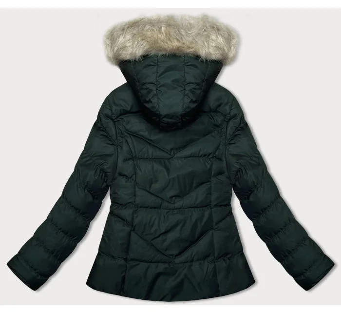 Krátká dámská prošívaná zimní bunda v army barvě J Style (5M3153-136)