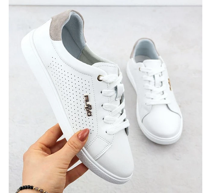 Filippo bílá kožená sportovní polobotka DP6738 Filippo bílá kožená sportovní polobotka DP6738