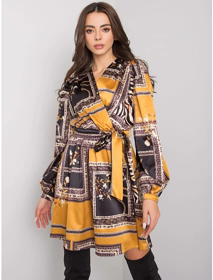 Sukienka LC SK 22K model 20961767 czarno żółty - FPrice