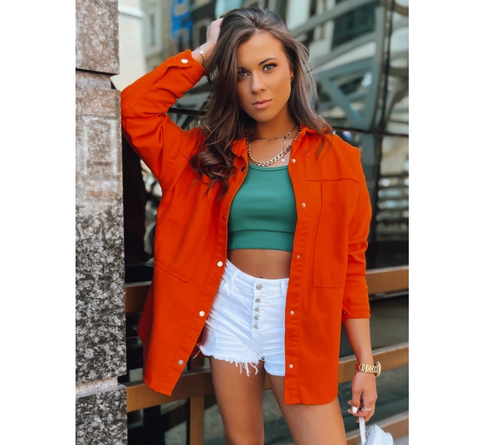 Dámská oranžová košilová bunda CALIFORNICATION FashionStreet TY3523z