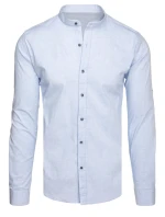 Pánská košile se stojáčkem modrá model 21989397 - Dstreet Pánská košile se stojáčkem modrá model 21989397 - Dstreet