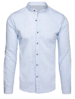 Pánská košile se stojáčkem modrá Dstreet model 21989397 - FashionStreet