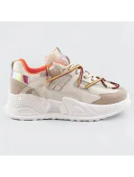 Béžové dámské sneakersy se dvojitými model 17229014 - C'M Paris Béžové dámské sneakersy se dvojitými model 17229014 - C'M Paris