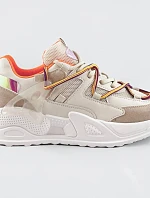 Béžové dámské sneakersy se dvojitými tkaničkami (7001)