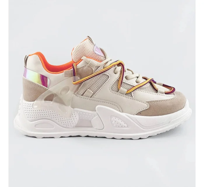 Béžové dámské sneakersy se dvojitými model 17229014 - C'M Paris Béžové dámské sneakersy se dvojitými model 17229014 - C'M Paris