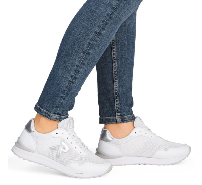Dámská sportovní obuv síťovaná pohodlná měkká bílá Rieker W2404-82