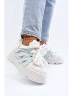 Tenisky S Masivní Platformou Modré Zazoo 2F-7033