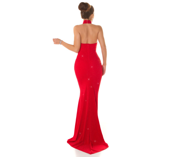 Sexy Red-Carpet KouCla Neck-Gown with glitter