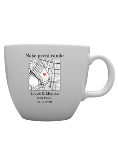 Personalizovaný MEGA XXL keramický hrnek 1000 ml s mapou