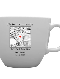Personalizovaný MEGA XXL keramický hrnek 1000 ml s mapou 