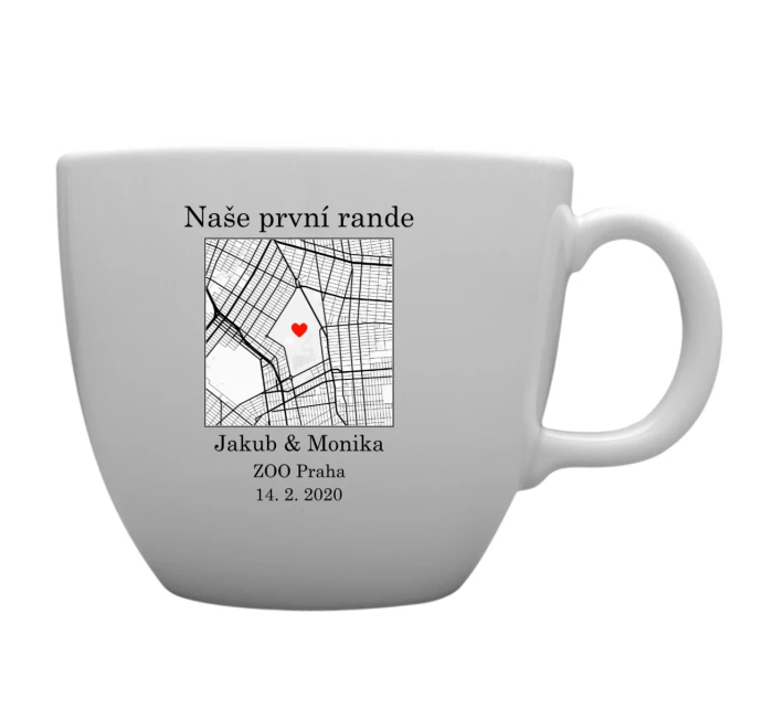 Personalizovaný MEGA XXL keramický hrnek 1000 ml s mapou Personalizovaný MEGA XXL keramický hrnek 1000 ml s mapou