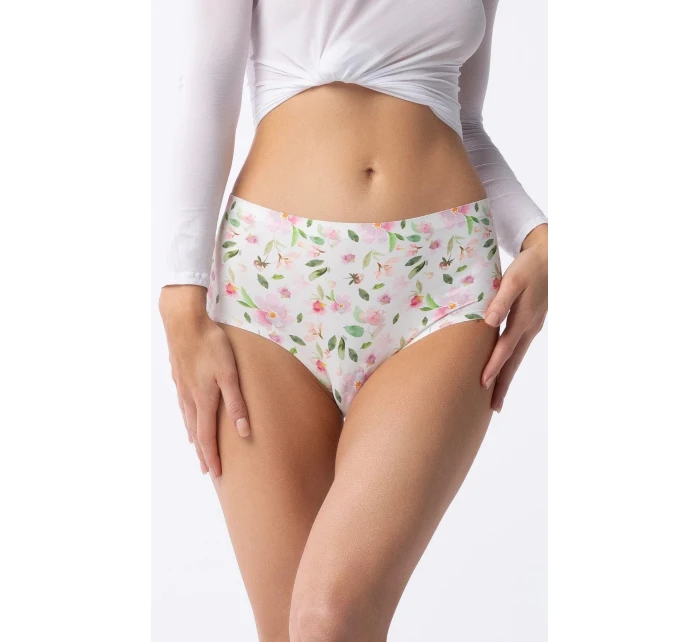 Dámské kalhotky Simple Maxi Jasmine Ecru mix vzor - Julimex