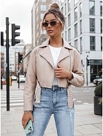 Dámská kožená bunda BADEN TY4336 béžová - FashionStreet Dámská kožená bunda BADEN TY4336 béžová - FashionStreet