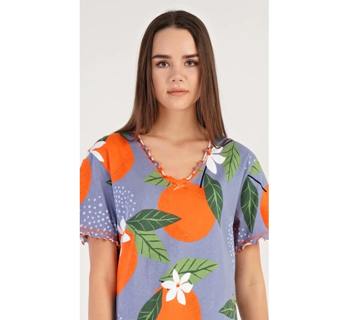 Dámská noční košile s krátkým rukávem model 18598323 - Vienetta Dámská noční košile s krátkým rukávem model 18598323 - Vienetta