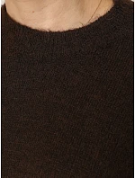 Dámský oversize svetr s vlnou, čokoládová barva, FashionStreet MY2650 Dámský oversize svetr s vlnou, čokoládová barva, FashionStreet MY2650