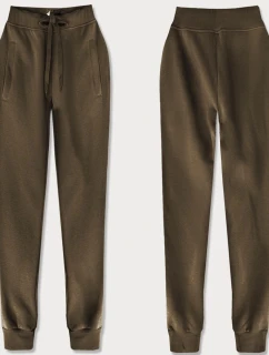 Teplákové kalhoty v barvě umbra (CK01-161)