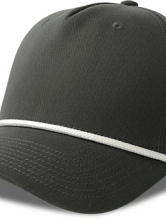 Atlantis Headwear Paka 5 panelová baseballová kšiltovka 33.0298 dark grey/white
