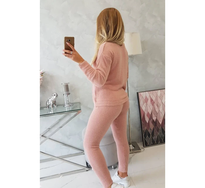 Dvoudílný svetrový set alpaka tmavě pudrově růžový Dvoudílný svetrový set alpaka tmavě pudrově růžový