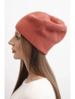 Dámská čepice klasická hladká beanie K420 rezavá Dámská čepice klasická hladká beanie K420 rezavá