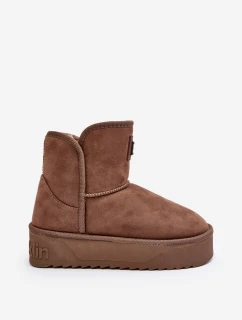 Veganské Sněhule Na Platformě D.Franklin DFSH371004 Tmavobežové