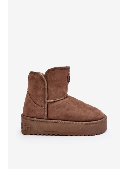 Veganské Sněhule Na Platformě D.Franklin DFSH371004 Tmavobežové