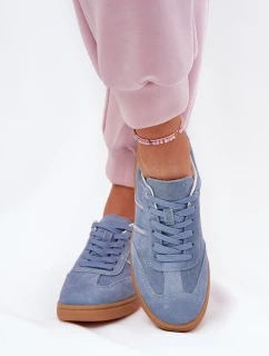 Dámské Nízké Sněhule Z Semiše Modré Paliana