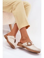 Dámské Pantofle S Přezkou Inblu Béžové TF000001 Dámské Pantofle S Přezkou Inblu Béžové TF000001