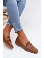 Dámské mokasíny s ozdobným Hnědé model 21997943 - Boto Dámské mokasíny s ozdobným Hnědé model 21997943 - Boto
