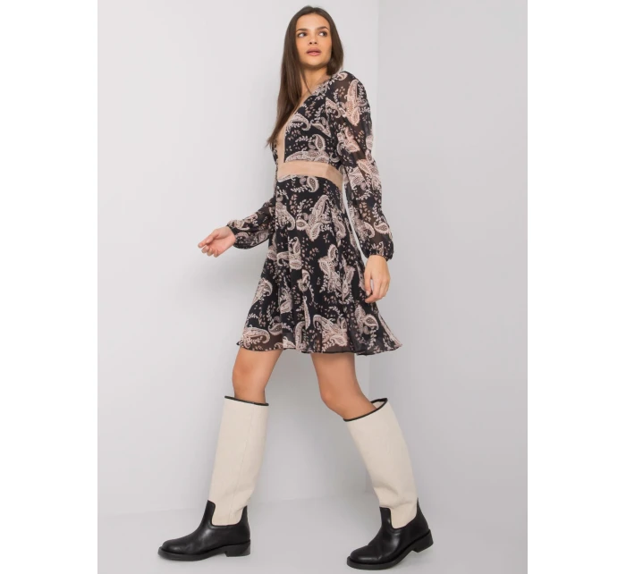 Šaty LC SK 22K 3035.03P černá a béžová