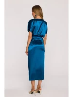 Saténové šaty v stylu  modré model 21479284 - Moe