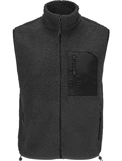 SOL'S Fury Bodywarmer Fleecová vesta Sherpa 25.4041 carbon grey/black SOL'S Fury Bodywarmer Fleecová vesta Sherpa 25.4041 carbon grey/black